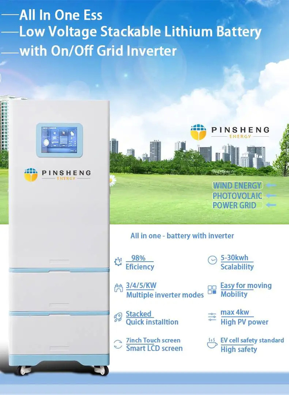 10kw 20kwh 25kwh 30kwh Sistema de armazenamento de energia solar tudo em um gabinete LiFePO4 para casa