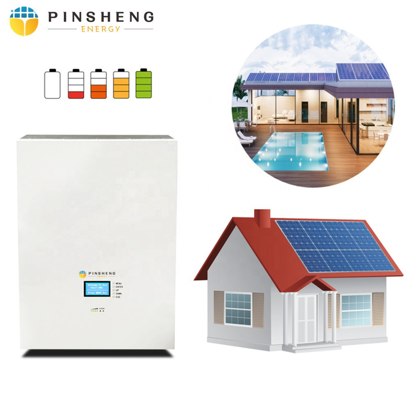 Pinsheng bateria de fosfato de ferro 10kwh baterias instaladas na parede lifepo4 48V 51.2V bateria solar de íons de lítio 200ah
