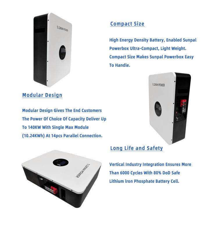 Pinsheng Power Wall Lifepo4 Bateria de armazenamento de energia solar 10Kwh 48V 100Ah 200Ah Baterias de iões de lítio Solar Powerwall com Bms