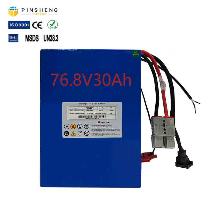 Bateria de lítio de moto elétrica personalizável de 76,8V 50Ah com proteção BMS inteligente integrada OEM ODM