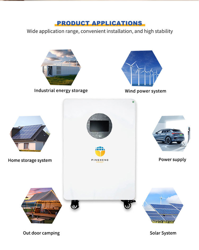 Pinsheng 48V Baterias de íons de lítio 10Kwh 15Kwh Sistema de armazenamento de energia solar 200Ah 280Ah 300AH LiFePO4 Bateria Pack