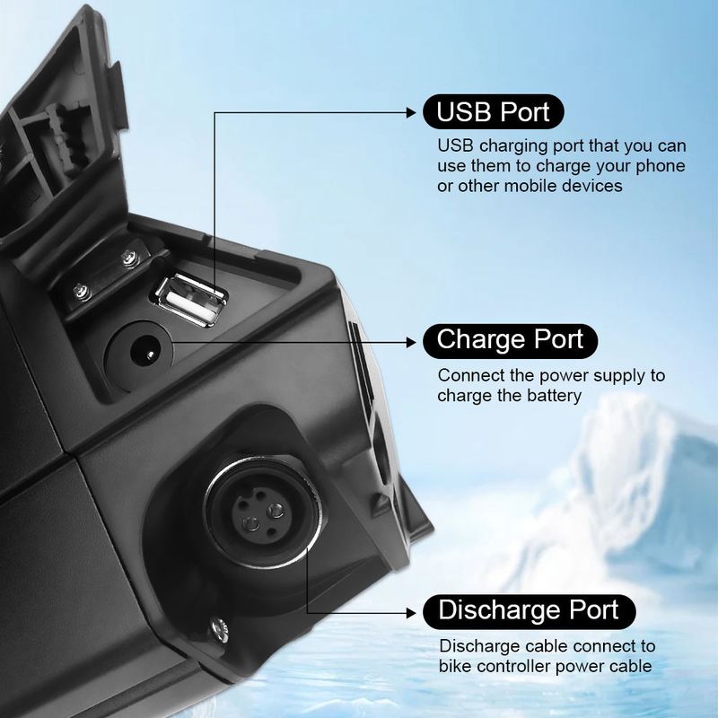 Dorado 36V 30AH 48V 25AH 21700 Cell Ebike Hidden Battery Lithium Battyer Pack for Electric Bicycle