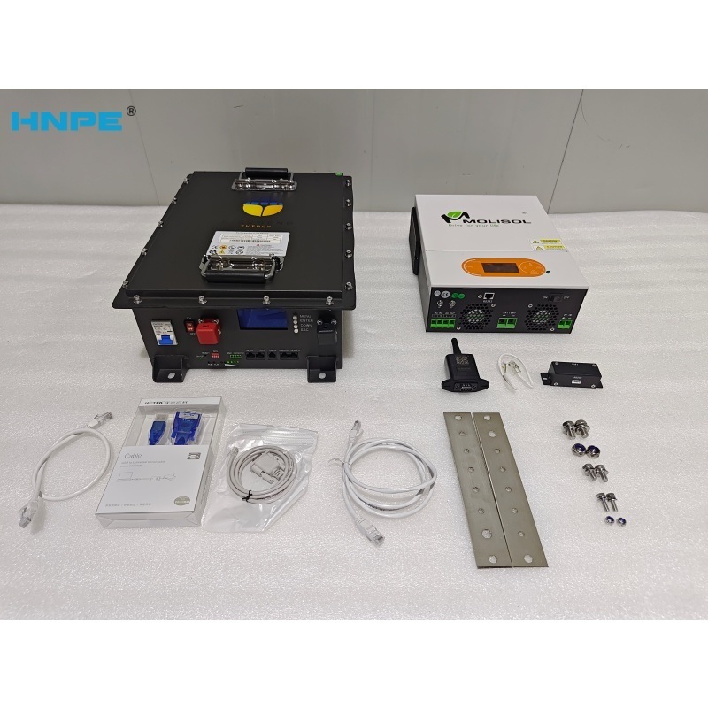 Bateria de lítio LiFePO4 de alta qualidade HNPE CE 25,6V 100AH, bateria de armazenamento de energia solar montada em rack com temperatura de operação de 0-55°C