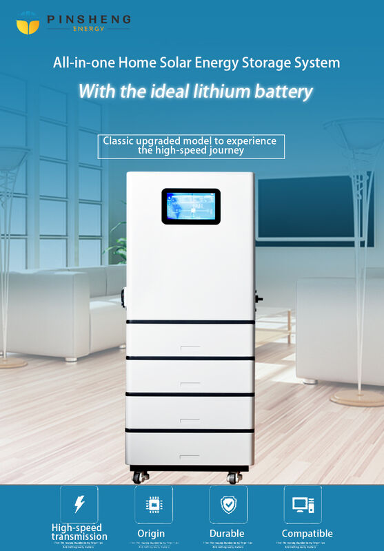 PINSHENG ENERGY Sistema Solar para Casa 5KWh 10KWh Sistema de Armazenamento de Energia Solar Multifunção ESS Gabinete para Villa, Fazenda, Escritório