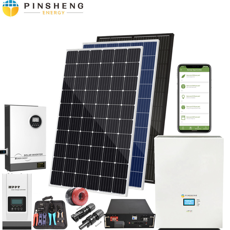 Sistema de energia solar ON GRID OFF GRID 3KW 5KW 10KW 15KW para energia solar doméstica